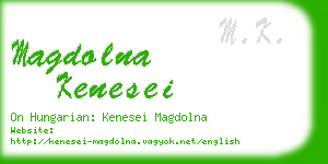 magdolna kenesei business card